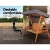 Gardeon Wooden 3-Seater Swing Chair with Adjustable Canopy - Weather-Resistant Fir Wood for Garden or Patio Relaxation