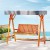 Gardeon Wooden 3-Seater Swing Chair with Adjustable Canopy - Weather-Resistant Fir Wood for Garden or Patio Relaxation