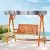 Gardeon Wooden 3-Seater Swing Chair with Adjustable Canopy - Weather-Resistant Fir Wood for Garden or Patio Relaxation