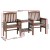 Gardeon Outdoor Garden Bench Loveseat: Fir Wood, Rustic Brown, 2-Seater with Table and Parasol Hole, 165cm x 58.5cm x