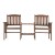 Gardeon Outdoor Garden Bench Loveseat: Fir Wood, Rustic Brown, 2-Seater with Table and Parasol Hole, 165cm x 58.5cm x