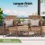 Gardeon Outdoor Garden Bench Loveseat: Fir Wood, Rustic Brown, 2-Seater with Table and Parasol Hole, 165cm x 58.5cm x