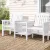 Gardeon Outdoor Garden Bench Loveseat - White Fir Wood, 2-Seater with Table, Parasol Hole, 165x58.5x87.5cm, Weather