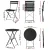 Gardeon 3PC Outdoor Bistro Set - Black Steel, Foldable, Weather-Resistant, No Assembly, 150kg Chair Capacity, 60cm Table