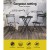 Gardeon 3PC Outdoor Bistro Set - Black Steel, Foldable, Weather-Resistant, No Assembly, 150kg Chair Capacity, 60cm Table