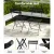 Gardeon 3PC Outdoor Bistro Set - Black Steel, Foldable, Weather-Resistant, No Assembly, 150kg Chair Capacity, 60cm Table