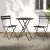 Gardeon 3PC Outdoor Bistro Set - Black Steel, Foldable, Weather-Resistant, No Assembly, 150kg Chair Capacity, 60cm Table