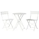 Gardeon 3PC Outdoor Bistro Set - Steel, Powder-Coated, Foldable, Weather-Resistant, White, No Assembly Required