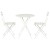 Gardeon 3PC Outdoor Bistro Set - Steel, Powder-Coated, Foldable, Weather-Resistant, White, No Assembly Required