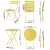 Gardeon 3PC Yellow Outdoor Bistro Set: Steel Table & Chairs, Weather-Resistant, Foldable, No Assembly Needed
