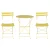 Gardeon 3PC Yellow Outdoor Bistro Set: Steel Table & Chairs, Weather-Resistant, Foldable, No Assembly Needed
