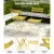 Gardeon 3PC Yellow Outdoor Bistro Set: Steel Table & Chairs, Weather-Resistant, Foldable, No Assembly Needed