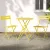 Gardeon 3PC Yellow Outdoor Bistro Set: Steel Table & Chairs, Weather-Resistant, Foldable, No Assembly Needed