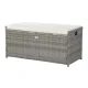 Gardeon 102L Wicker Outdoor Storage Bench - Durable, UV-Resistant, 2-in-1 Design with Cushion, Grey, 300kg Capacity