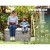 Gardeon 102L Wicker Outdoor Storage Bench - Durable, UV-Resistant, 2-in-1 Design with Cushion, Grey, 300kg Capacity