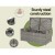 Gardeon 102L Wicker Outdoor Storage Bench - Durable, UV-Resistant, 2-in-1 Design with Cushion, Grey, 300kg Capacity