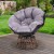 Gardeon Papasan Outdoor Chair - Brown PE Wicker, 360° Rotatable, UV-Resistant, 10cm Cushion, Steel Frame, 150kg Capacity Gardeon Papasan Outdoor Chair - Brown PE Wicker, 360° Rotatable, UV-Resistant, 10cm Cushion, Steel Frame, 150kg Capacity