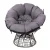Gardeon Papasan Chair: 360° Rotatable, UV-Resistant PE Wicker, 10cm Cushion, Steel Frame, Indoor/Outdoor, Grey
