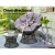 Gardeon Outdoor Papasan Chair Set - Black, PE Wicker, 360° Rotation, UV-Resistant, Includes Side Table with Glass Top