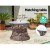 Gardeon Outdoor Papasan Chair & Wicker Table Set, Brown - Rotatable, UV-Resistant, Indoor/Outdoor, 10cm Cushion