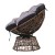Gardeon Outdoor Papasan Chair & Wicker Table Set, Brown - Rotatable, UV-Resistant, Indoor/Outdoor, 10cm Cushion
