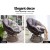 Gardeon Outdoor Papasan Chair & Wicker Table Set, Brown - Rotatable, UV-Resistant, Indoor/Outdoor, 10cm Cushion