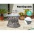 Gardeon Outdoor Papasan Chair & Wicker Table Set - Grey, UV-Resistant, 360° Rotatable, Indoor/Outdoor Garden Furniture