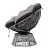 Gardeon Outdoor Papasan Chair & Wicker Table Set - Grey, UV-Resistant, 360° Rotatable, Indoor/Outdoor Garden Furniture