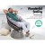 Gardeon Outdoor Papasan Chair & Wicker Table Set - Grey, UV-Resistant, 360° Rotatable, Indoor/Outdoor Garden Furniture