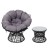 Gardeon Outdoor Wicker Papasan Chair Set with Side Table - Rotatable, UV-Resistant, Steel Frame, 10cm Cushions, Black