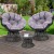 Gardeon Outdoor Wicker Papasan Chair Set with Side Table - Rotatable, UV-Resistant, Steel Frame, 10cm Cushions, Black