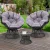 Gardeon Outdoor Wicker Papasan Chair Set with Side Table - Rotatable, UV-Resistant, Steel Frame, 10cm Cushions, Black
