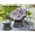 Gardeon Outdoor Wicker Papasan Chair Set with Side Table - Rotatable, UV-Resistant, Steel Frame, 10cm Cushions, Black