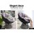 Gardeon Outdoor Wicker Papasan Chair Set with Side Table - Rotatable, UV-Resistant, Steel Frame, 10cm Cushions, Black