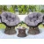 Gardeon Outdoor Lounge Set: Brown Wicker Papasan Chairs, 360° Rotatable, UV-Resistant Cushions, Tempered Glass Table
