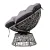 Gardeon Outdoor Lounge Set: Grey Rotatable Wicker Papasan Chairs & Table with UV-Resistant Cushions & Glass Top