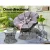 Gardeon Outdoor Lounge Set: Grey Rotatable Wicker Papasan Chairs & Table with UV-Resistant Cushions & Glass Top