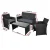 Gardeon 4-Piece Outdoor Sofa Set - Black Rattan, Steel Frame, UV-Resistant, with Cushions & Storage Cover, Easy Assembly Gardeon 4-Piece Outdoor Sofa Set - Black Rattan, Steel Frame, UV-Resistant, with Cushions & Storage Cover, Easy Assembly