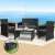 Gardeon 4-Piece Outdoor Sofa Set - Black Rattan, Steel Frame, UV-Resistant, with Cushions & Storage Cover, Easy Assembly Gardeon 4-Piece Outdoor Sofa Set - Black Rattan, Steel Frame, UV-Resistant, with Cushions & Storage Cover, Easy Assembly