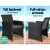 Gardeon 4-Piece Outdoor Sofa Set - Black Wicker with Cushions, Steel Frame, Tempered Glass Table, Weather-Resistant