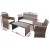 Gardeon 4-Piece Outdoor Sofa Set: Grey Rattan, Steel Frame, Cushions, Storage Cover, UV Resistant, Indoor/Outdoor Use Gardeon 4-Piece Outdoor Sofa Set: Grey Rattan, Steel Frame, Cushions, Storage Cover, UV Resistant, Indoor/Outdoor Use