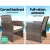 Gardeon 4-Piece Outdoor Sofa Set: Grey Rattan, Steel Frame, Cushions, Storage Cover, UV Resistant, Indoor/Outdoor Use