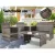 Gardeon 4-Piece Grey Outdoor Furniture Set: Rattan Sofa, Chairs & Table with Cushions, Weather-Resistant Wicker