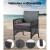 Gardeon Harp-Inspired 4PCS Outdoor Sofa Set - UV-Resistant Grey Wicker, Steel Frame, Cushioned Seating, Glass Table