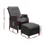 Gardeon 2PC Black Wicker Recliner Set: UV-Resistant, Adjustable, Steel Frame, High-Density Cushions, Indoor/Outdoor Use