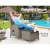 Gardeon Outdoor Wicker Recliner Chair Set with Ottoman, Adjustable Backrest, UV-Resistant PE Wicker, Grey, 57x61x94cm