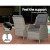 Gardeon Outdoor Wicker Recliner Chair Set with Ottoman, Adjustable Backrest, UV-Resistant PE Wicker, Grey, 57x61x94cm