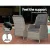 Gardeon Outdoor Wicker Recliner Chair Set with Ottoman, Adjustable Backrest, UV-Resistant PE Wicker, Grey, 57x61x94cm