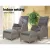 Gardeon 2PC Grey Recliner Chair Set with Ottomans - Adjustable Wicker Lounger for Indoor & Outdoor Comfort, UV-Resistant Gardeon 2PC Grey Recliner Chair Set with Ottomans - Adjustable Wicker Lounger for Indoor & Outdoor Comfort, UV-Resistant