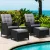 Gardeon 5PC Black Wicker Outdoor Furniture Set - Adjustable Recliner Chairs, Ottomans & Table, UV & Weather Resistant